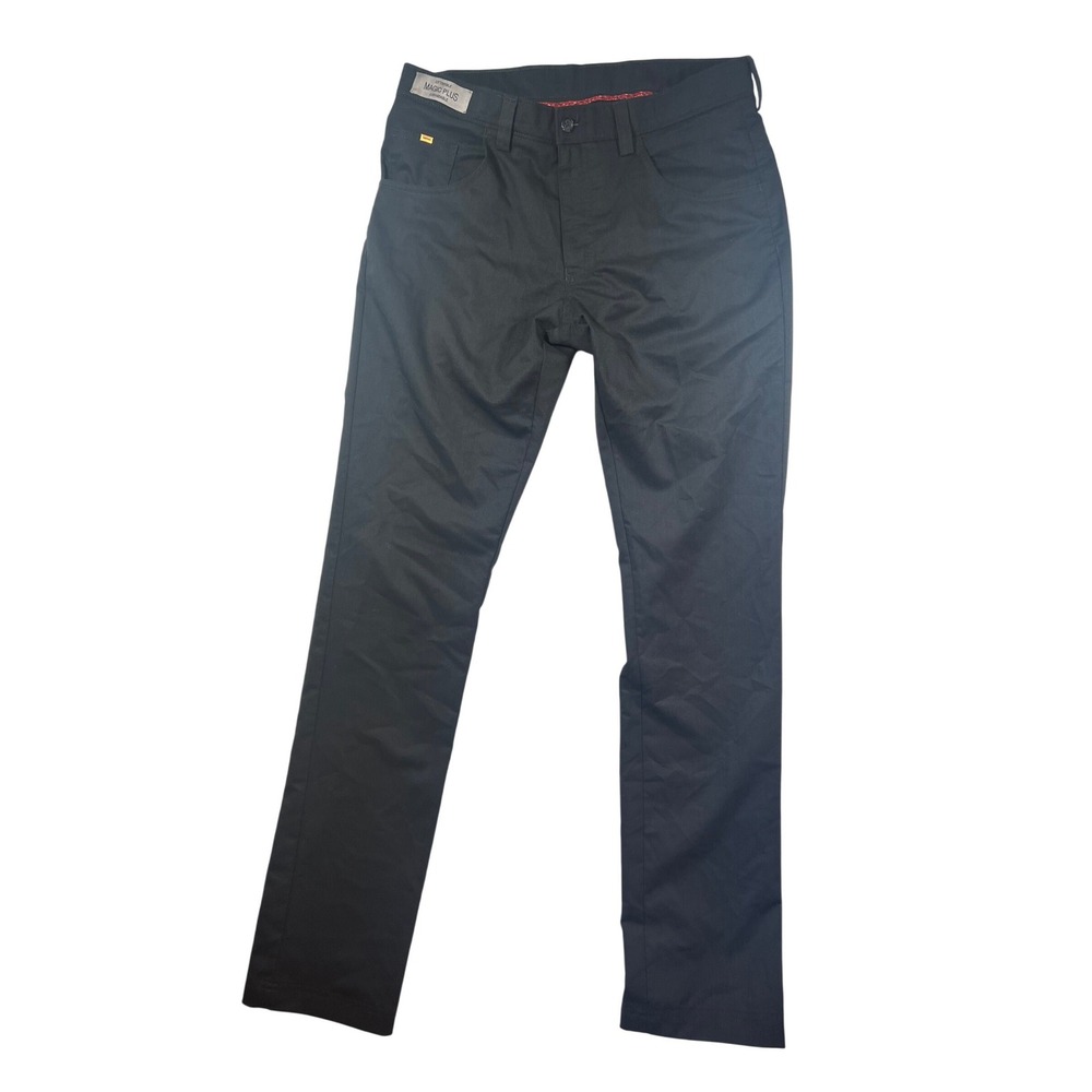 Bertini Soft Magic‎ Plus Mens Black Expandable Waist Dress Pants 32x34 Slim Fit